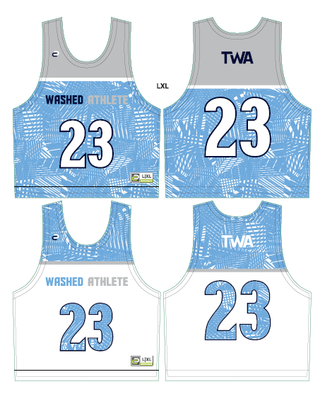 REVERSIBLE Washed Athlete Pinny (UNC Themed)